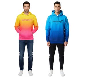 Felpa con cappuccio, felpa con cappuccio, pullover in felpa, maglia a maniche lunghe in cotone da uomo Formula E 701223586 Giallo/Rosa o Blu