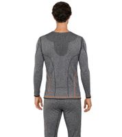 Chemise de performance homme TOPTEX PRO avec technologie HydroTherm, manches longues, certifiée OEKO-TEX Standard 100, idéale pour le travail, gris chiné