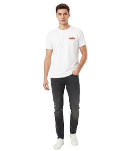 CAPSLAB X UFO Robot Grendizer Men's T-Shirt with Back Print, Cotton Crew Neck, GL/GOL1/1/TSG/GRE1, White