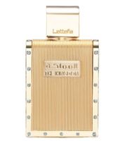 Poderosa fragancia corporal aromática-especiada Lattafa The Kingdom para hombre, 100 ml, color oro
