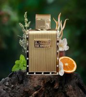 Poderosa fragancia corporal aromática-especiada Lattafa The Kingdom para hombre, 100 ml, color oro