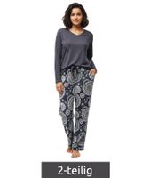 Soft Women's Cotton Pyjama Set (Top and Bottom) 8897133 Black/White