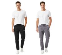 KangaROOS Lightweight Men's Sports Pants, Training Pants, Jogging Pants with Elastic Waistband and Drawstring, Gray or Black