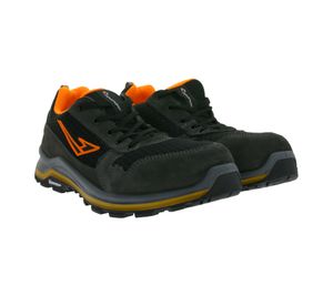 Scarpe antinfortunistiche GARSPORT Kele Low S1P da uomo e da donna con suola in gomma Michelin Arrow HRO, scarpe da lavoro GDS1090017 2099 Nero/Grigio/Arancione