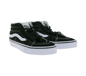 VANS SK-8 Mid Reissue Women's Genuine Leather Sneakers, Mid-Top Shoes in Old-School Design, Skate Shoes, Rubber Waffle Sole VN0A391F6BT Black/White