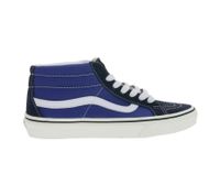 Baskets montantes VANS SK-8 Mid Reissure pour femme, en cuir véritable, style rétro, semelle gaufrée en caoutchouc, référence VN0A391F5TU, bleu/blanc