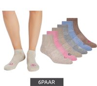 6 Pairs of SCOTCH & SODA Women's or Men's Half-Terry Quarter Crew Socks - Everyday Socks, Business Socks in Beige/Multicolor
