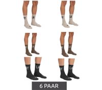 6 Pairs of SCOTCH & SODA Women's or Men's Half-Terry Quarter Crew Socks - Everyday Socks, Business Socks in Beige/Multicolor