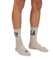 6 Pairs of SCOTCH & SODA Women's or Men's Half-Terry Quarter Crew Socks - Everyday Socks, Business Socks in Beige/Multicolor