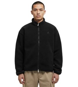 NIKE Jordan Flight Mountainside Herren Fleece-Jacke mit Stehkragen Fell-Jacke Übergangs-Jacke FV7448-010 Schwarz
