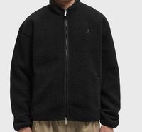 NIKE Jordan Flight Mountainside Herren Fleece-Jacke mit Stehkragen Fell-Jacke Übergangs-Jacke FV7448-010 Schwarz