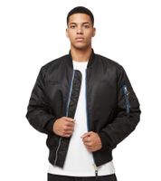 ALPHA INDUSTRIES x zəяo si:x nœf MA-1 Herren Bomber-Jacke im klassischen Military-Design Streetwear-Style Herbst-Jacke 148151 Schwarz