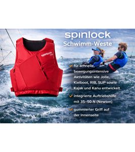 Giubbotto salvagente Spinlock WING con giubbotto salvagente 35-50 N, giubbotto di protezione, giubbotto di sicurezza, sport acquatici DW-BA/SMR Rosso