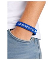 3-Pack Calvin Klein Unisex Slap Bracelets with "CALVIN KLEIN JEANS" Logo, 20 cm, KJJLDB850200, Red/Orange/Blue