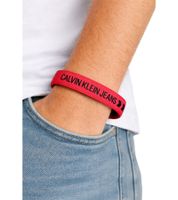 3-Pack Calvin Klein Unisex Slap Bracelets with "CALVIN KLEIN JEANS" Logo, 20 cm, KJJLDB850200, Red/Orange/Blue