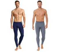 Leggings/sous-vêtements longs fonctionnels respirants TOPTEX PRO pour homme, certifiés OEKO-TEX Standard 100, coloris Bleu chiné ou Marine