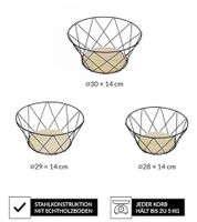 The Rombs Hanging Fruit Basket - Practical Kitchen Tiered Tray for Fruits and Vegetables with 3 Baskets (up to 15kg) - Wood/Black