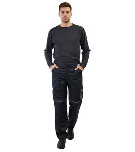 gefütterte PUREWORK Herren Arbeits-Hose mit 6 Taschen Oeko-Tex zertifizierte Thermo-Hose Garten-Hose 8659861 Schwarz/Grau