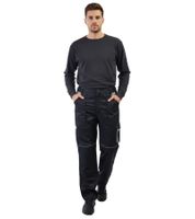 Pantalon de travail PUREWORK pour homme, doublé, à 6 poches, certifié Oeko-Tex, pantalon thermique, pantalon de jardinage, 8659861, noir/gris