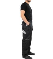 Pantalon de travail PUREWORK pour homme, doublé, à 6 poches, certifié Oeko-Tex, pantalon thermique, pantalon de jardinage, 8659861, noir/gris