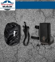Sacoche de cadre Rheintastic étanche avec compartiment intégré pour téléphone (jusqu'à 6 pouces), housse de pluie et bandoulière incluses, noire