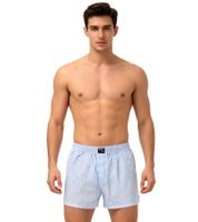 Classic 3-pack TRUE style men's boxer shorts, sustainable cotton shorts Woven Boxers 8975684 Blue/White striped/checked