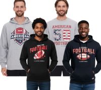 Pullover da uomo U.S. SPORT AMERICA con o senza cappuccio e logo - Felpa con cappuccio in cotone - Maglione estivo - Grigio, Blu o Nero