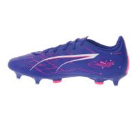 Colorful PUMA ULTRA 5 PLAY MxSG soccer cleats with fixed metal studs. Training shoes, sports shoes, lace-up shoes, fitness accessories. 107904 Neon Green/Blue or Purple/Pink