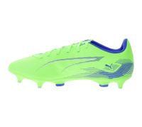 Colorful PUMA ULTRA 5 PLAY MxSG soccer cleats with fixed metal studs. Training shoes, sports shoes, lace-up shoes, fitness accessories. 107904 Neon Green/Blue or Purple/Pink