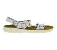 Slip-resistant HSM women's work sandals, ESD-compatible, genuine leather shoes, SRA protection class, mules, professional shoes, factory second-hand, B-grade, medical shoes, white