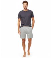 Ensemble pyjama shorty 2 pièces léger SCOTCH & SODA pour homme, en coton, disponible en gris/marine, bleu ou bleu foncé/gris