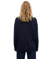 komfortabler Damen Feinstrick-Pullover mit breitem Turtleneck 933142 Dunkelblau
