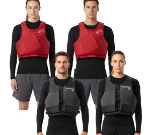 Giubbotto salvagente Spinlock con galleggiamento da 35-50 N - Giubbotto protettivo, giubbotto di sicurezza, giubbotto per sport acquatici a vela per derive, kayak e canoe, Wing SUP DW-BA rosso o Foil PFD nero