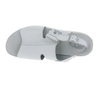 Rutschhemmende hsm Damen Arbeits-Pantoletten Echtleder-Schuhe SRA-Schutzklasse Sandalen Berufsschuhe Factory Second B-Ware Arzt-Schuhe Weiß