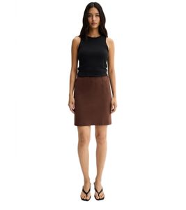 stylischer Damen Mini-Rock Feinstrick-Schlupfrock Große Größen 966465 Braun