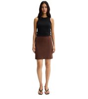 stylischer Damen Mini-Rock Feinstrick-Schlupfrock Große Größen 966465 Braun