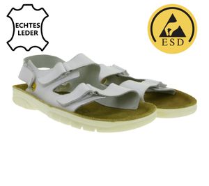 Sandales de travail HSM pour homme, antidérapantes, résistantes aux décharges électrostatiques, en cuir véritable avec classe de protection SRA, mules, chaussures professionnelles, d'occasion, qualité B, chaussures médicales,