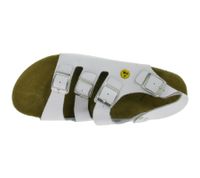 Slip-resistant HSM men's and women's work sandals, ESD-compatible, genuine leather shoes with SRC protection class, clogs, professional shoes, factory second-hand, B-grade, medical shoes, white