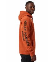 Helly Hansen Manchester Graphic Men's Hoodie, Cotton Pullover with Hood, 300 g/m² Sweatshirt, 78380 290 Orange