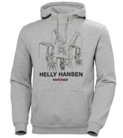 Helly Hansen Manchester Graphic Herren Hoodie Baumwoll-Pullover mit Kapuze 300 g/m² Sweat-Pullover 78380 970 Grau