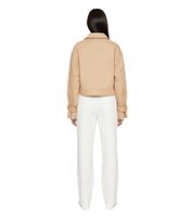 Fashionable Women's Twill Jacket, Sustainable Cotton Jacket with Pockets, 920758 Beige