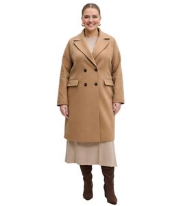 praktischer 2-in-1 Damen Mantel mit abnehmbaren Ärmeln Herbst-Weste nachhaltiger Flauschmantel 966584 Walnuss-Braun