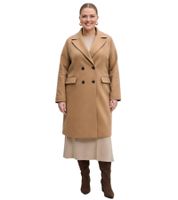 praktischer 2-in-1 Damen Mantel mit abnehmbaren Ärmeln Herbst-Weste nachhaltiger Flauschmantel 966584 Walnuss-Braun