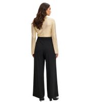 funkelnder Damen Jumpsuit Party-Anzug mit Pailletten und Stehkragen 909627 Schwarz/Gold