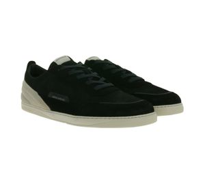 Urban GROUNDIES Zurich Men's Barefoot Shoes, Low-Top Genuine Leather Sneakers with TrueSense Sole, Lace-Up Shoes GND-270260-01 Black/Beige
