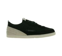 urbane GROUNDIES Barfußschuhe Zurich Herren Low-Top Echtleder Sneaker mit TrueSense Sohle Schnür-Schuhe GND-270260-01 Schwarz/Beige