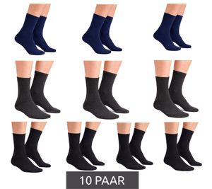 Chaussettes respirantes en bambou CAPPUCCINO ITALIA pour femme et homme, lot de 10 paires, coloris noir/bleu foncé/gris
