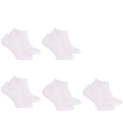 5 Paar CAPPUCCINO ITALIA Damen & Herren Bambus-Sneaker-Socken Kurzsocken PC 101B Weiß