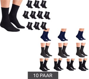 Chaussettes respirantes en bambou CAPPUCCINO ITALIA pour femme et homme (lot de 10 paires), chaussettes de tous les jours, chaussettes décontractées, noir/bicolore ou noir