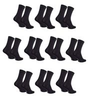 Atmungsaktive 10 Paar CAPPUCCINO ITALIA Damen & Herren Bambus-Socken Alltags-Strümpfe Freizeit-Socken Schwarz/Mix oder Schwarz